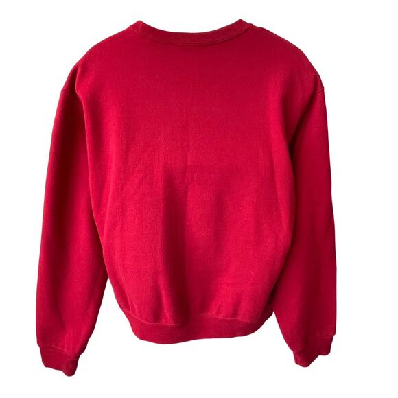 VINTAGE 90s JERZEES Christmas Cardinals Birds Ugly Holiday Sweatshirt Size Large - Picture 3 of 4